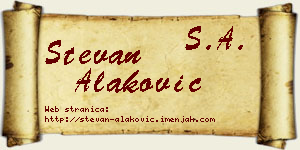 Stevan Alaković vizit kartica